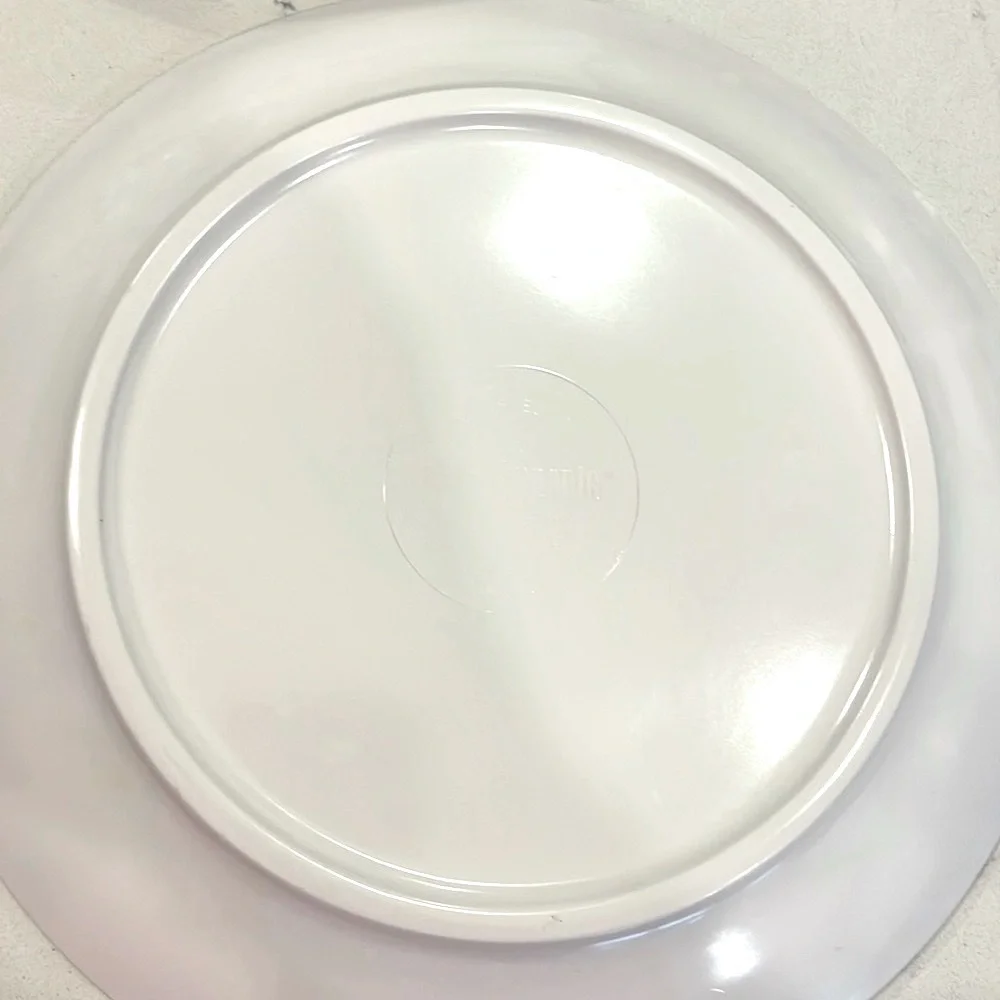 Pier 1 Imports SET of 8 Floral Melamine Salad Plates Butterfly Cottage Garden